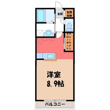 雀宮駅 徒歩43分 3階の物件間取画像